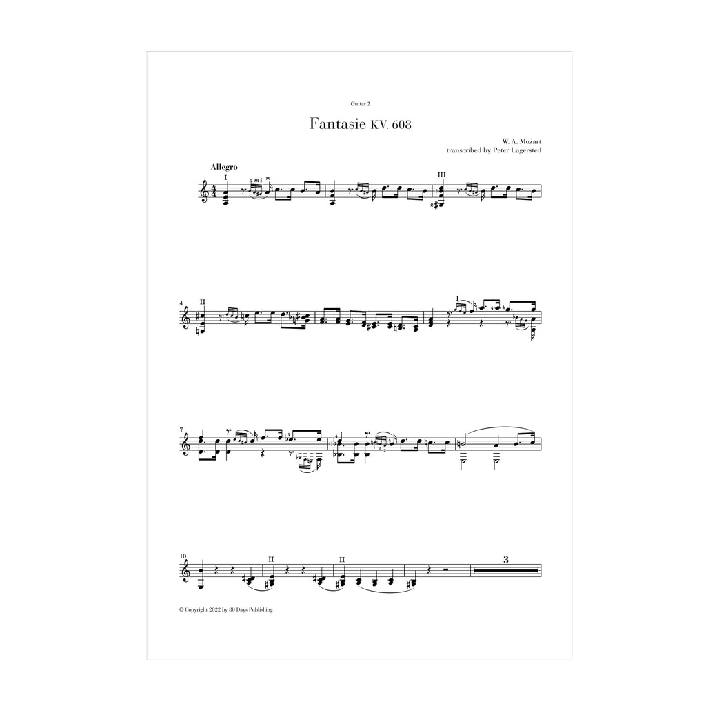 Mozart - Fantasie KV 608 arr. two guitars