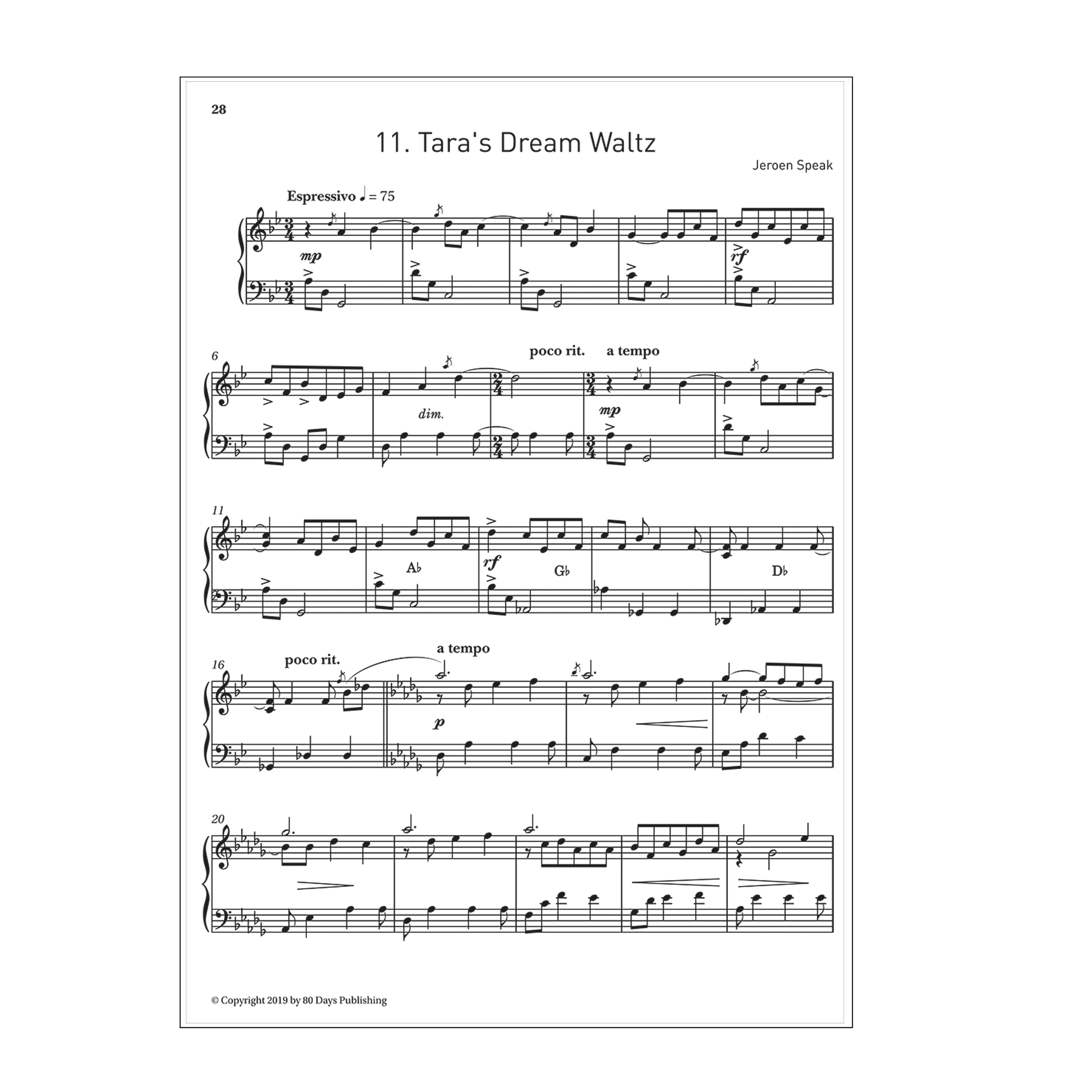 Jeroen Speak - Reflections for pedal harp