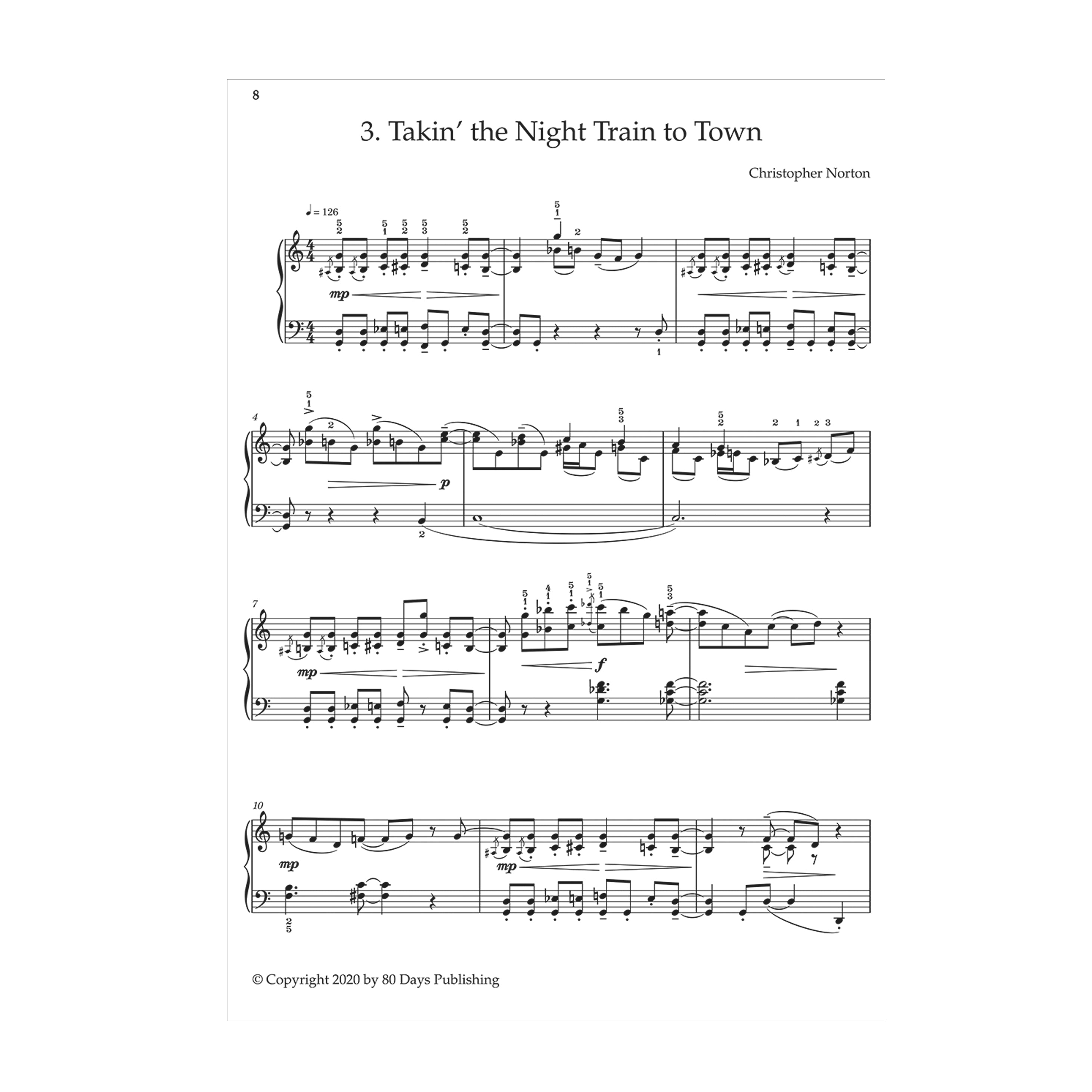 Christopher Norton's Bright and Bluesy: five intermediate pieces for solo piano