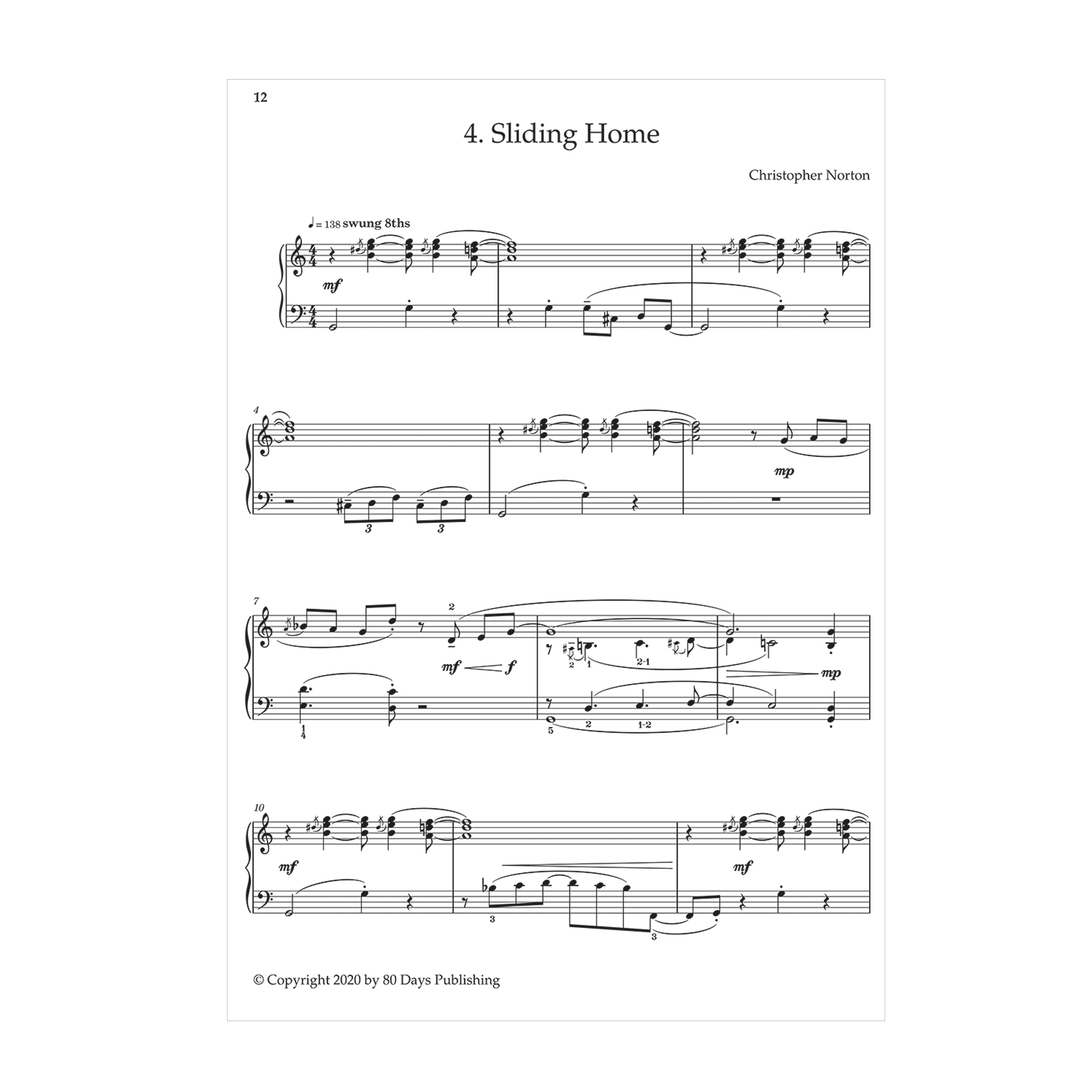 Christopher Norton's Bright and Bluesy: five intermediate pieces for solo piano