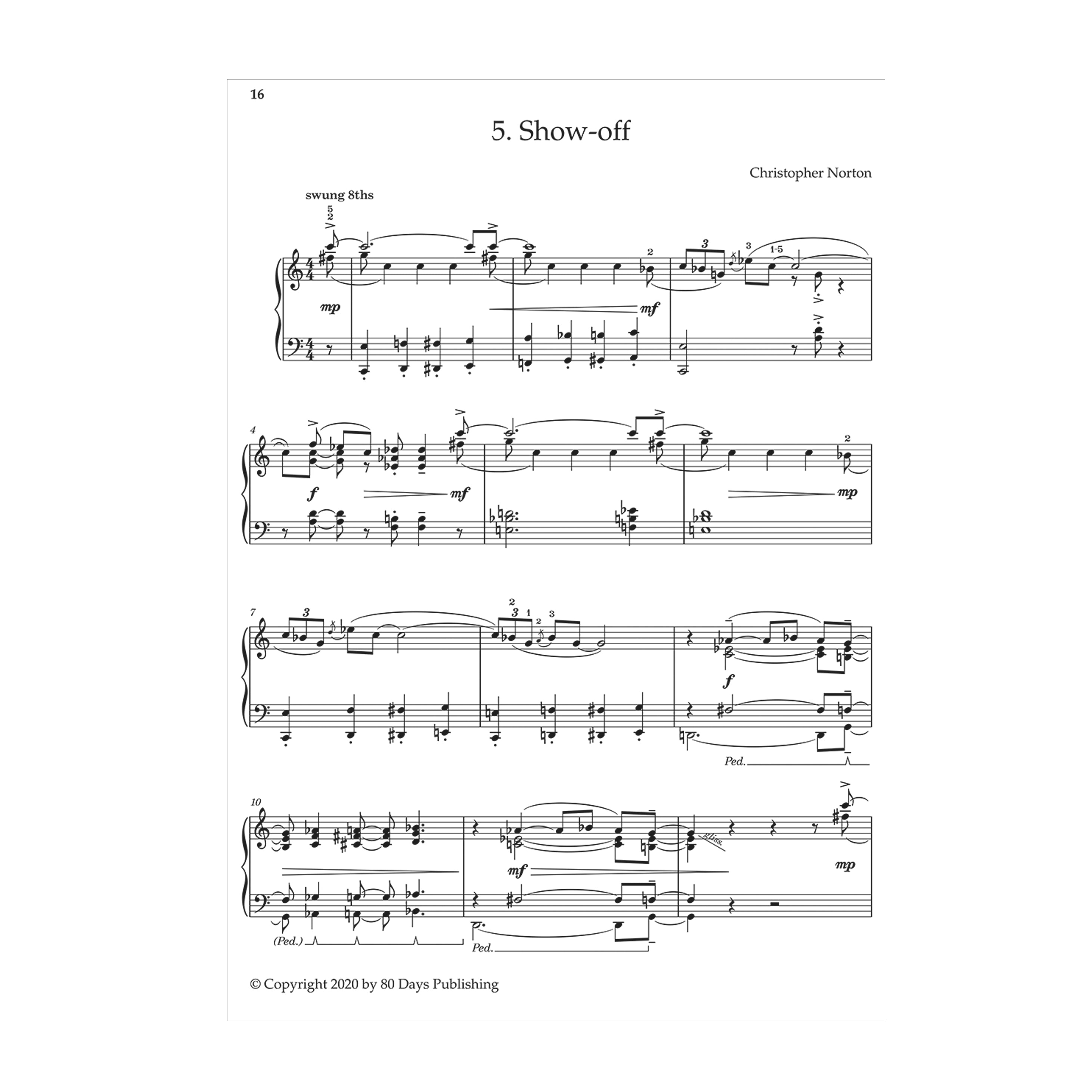 Christopher Norton's Bright and Bluesy: five intermediate pieces for solo piano
