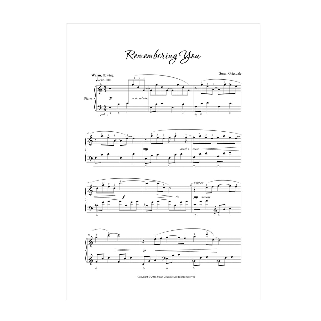 Susan Griesdale - Piano Poems