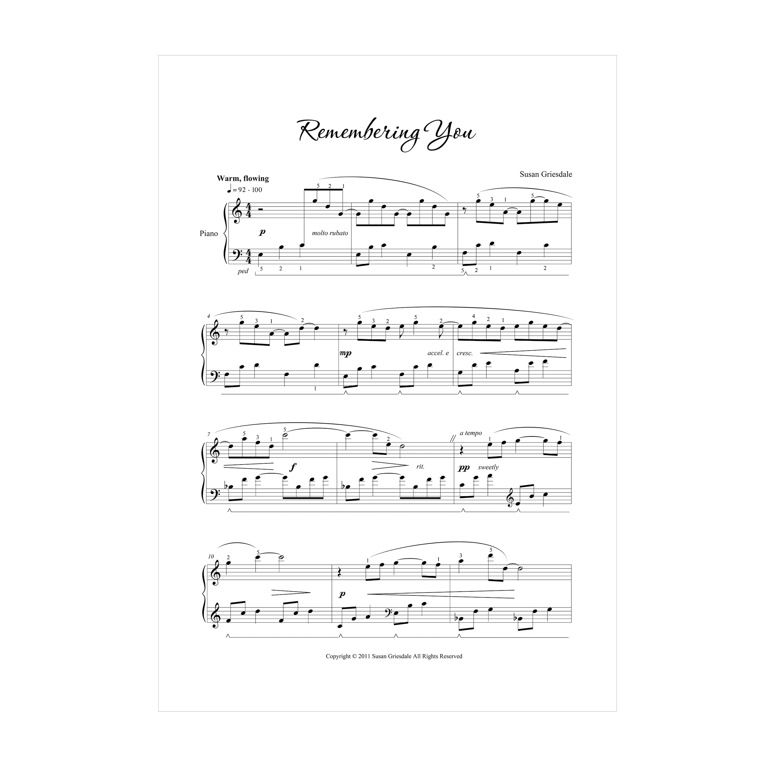 Susan Griesdale - Piano Poems