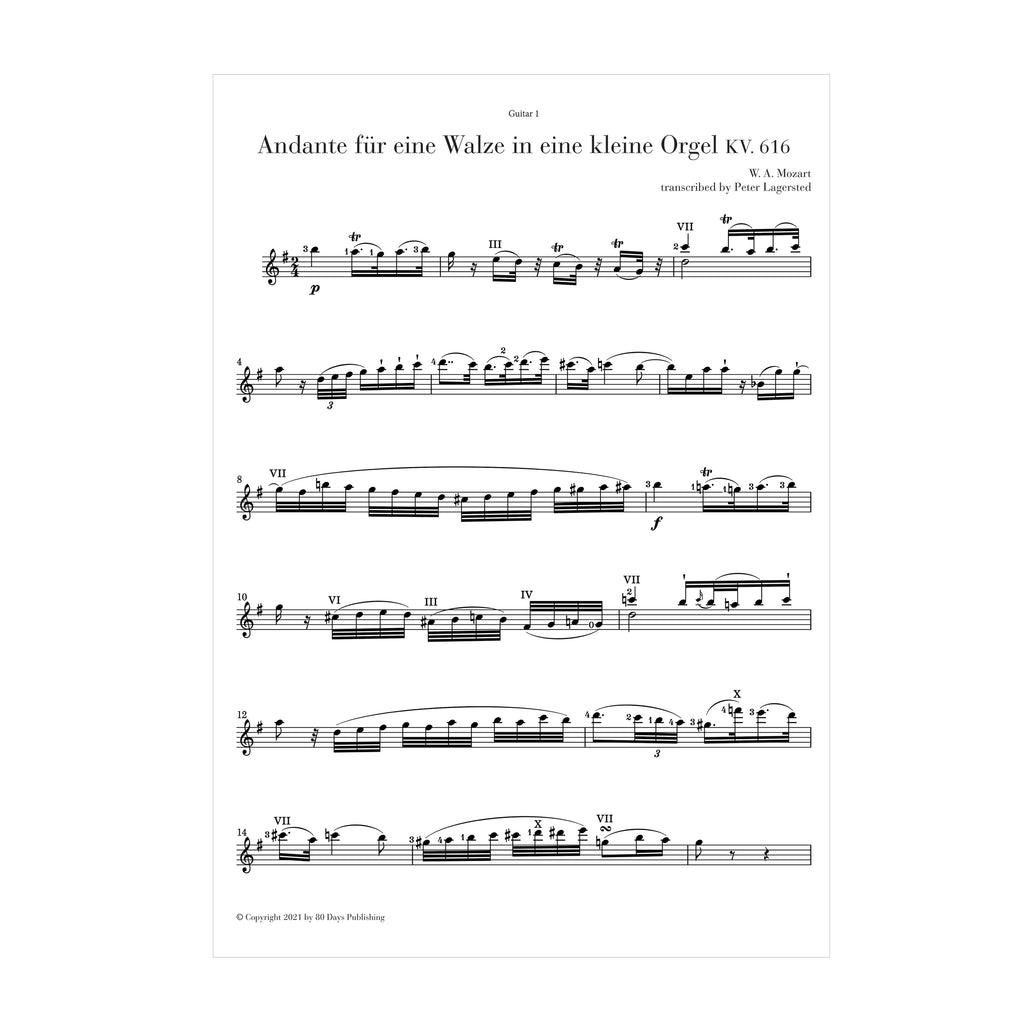 Mozart - Andante für eine Walze in eine kleine Orgel KV. 616 arr. two guitars