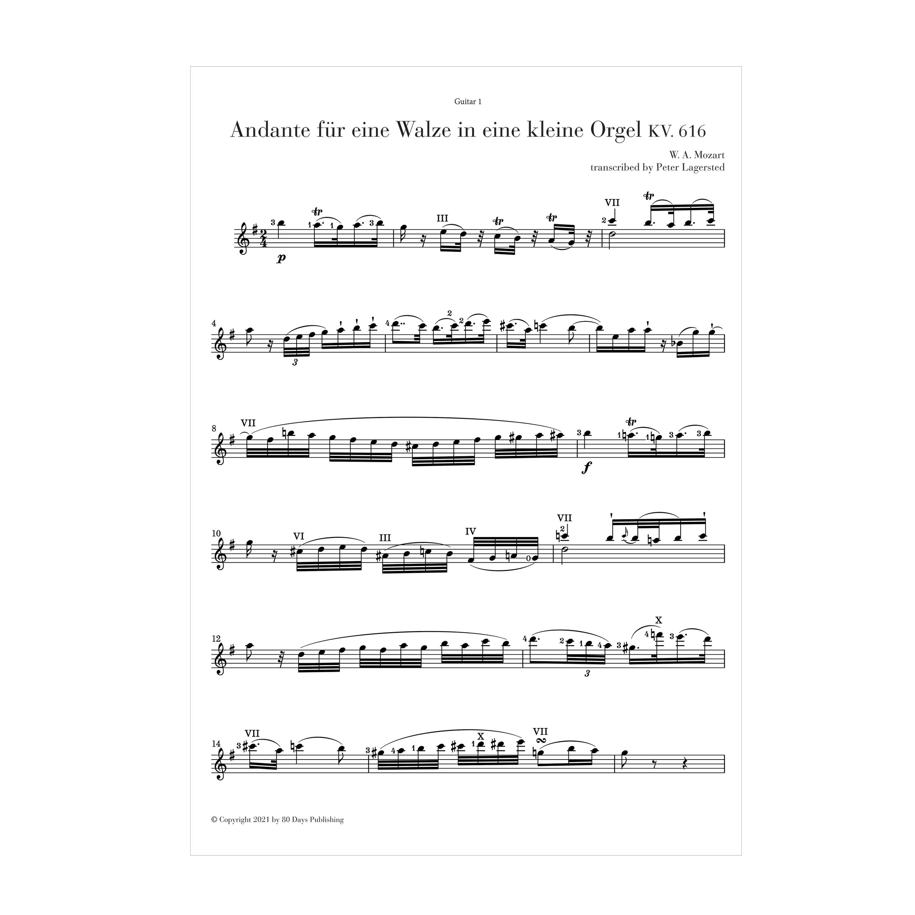 Mozart - Andante für eine Walze in eine kleine Orgel KV. 616 arr. two guitars