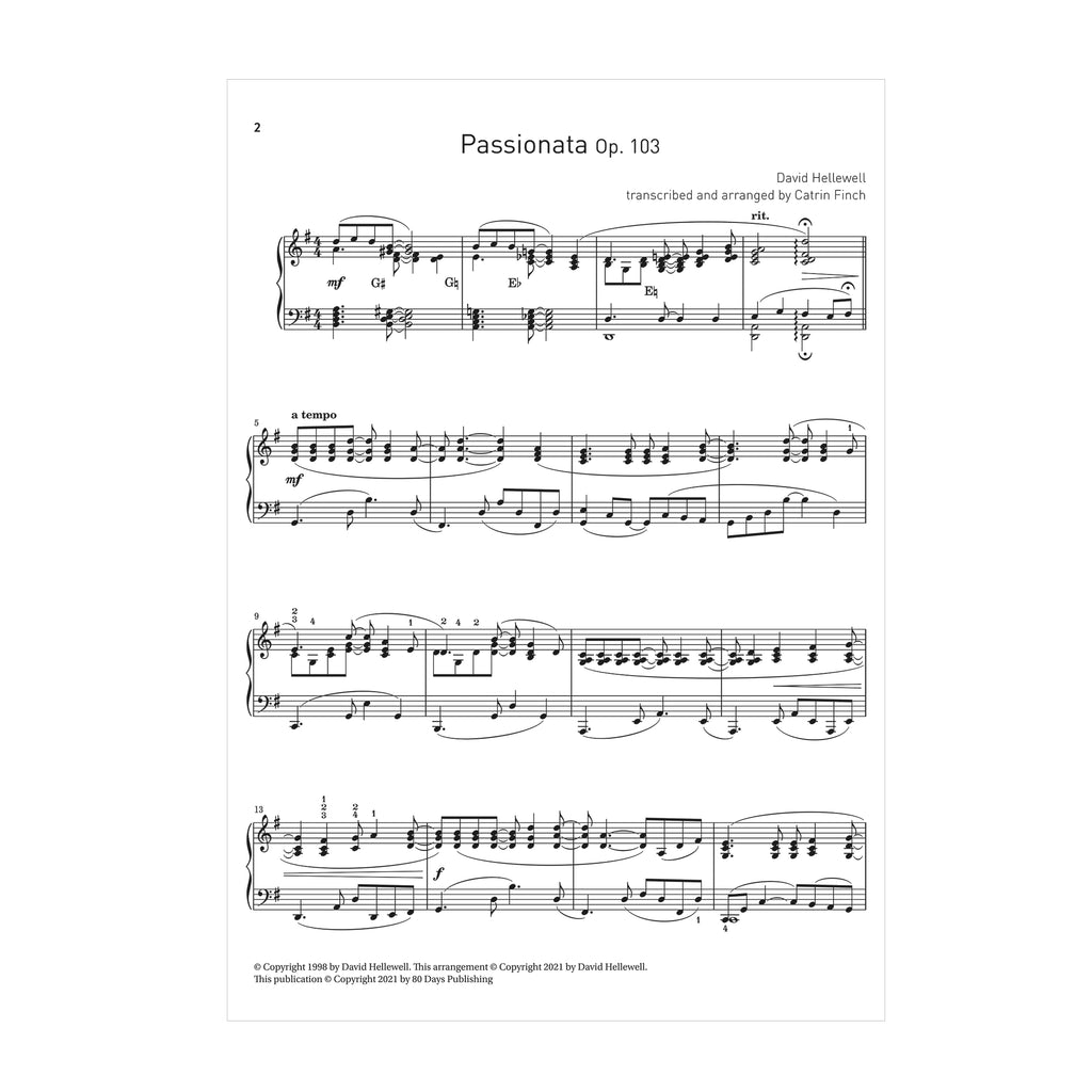 David Hellewell - Passionata transcribed and arranged for harp by Catrin Finch