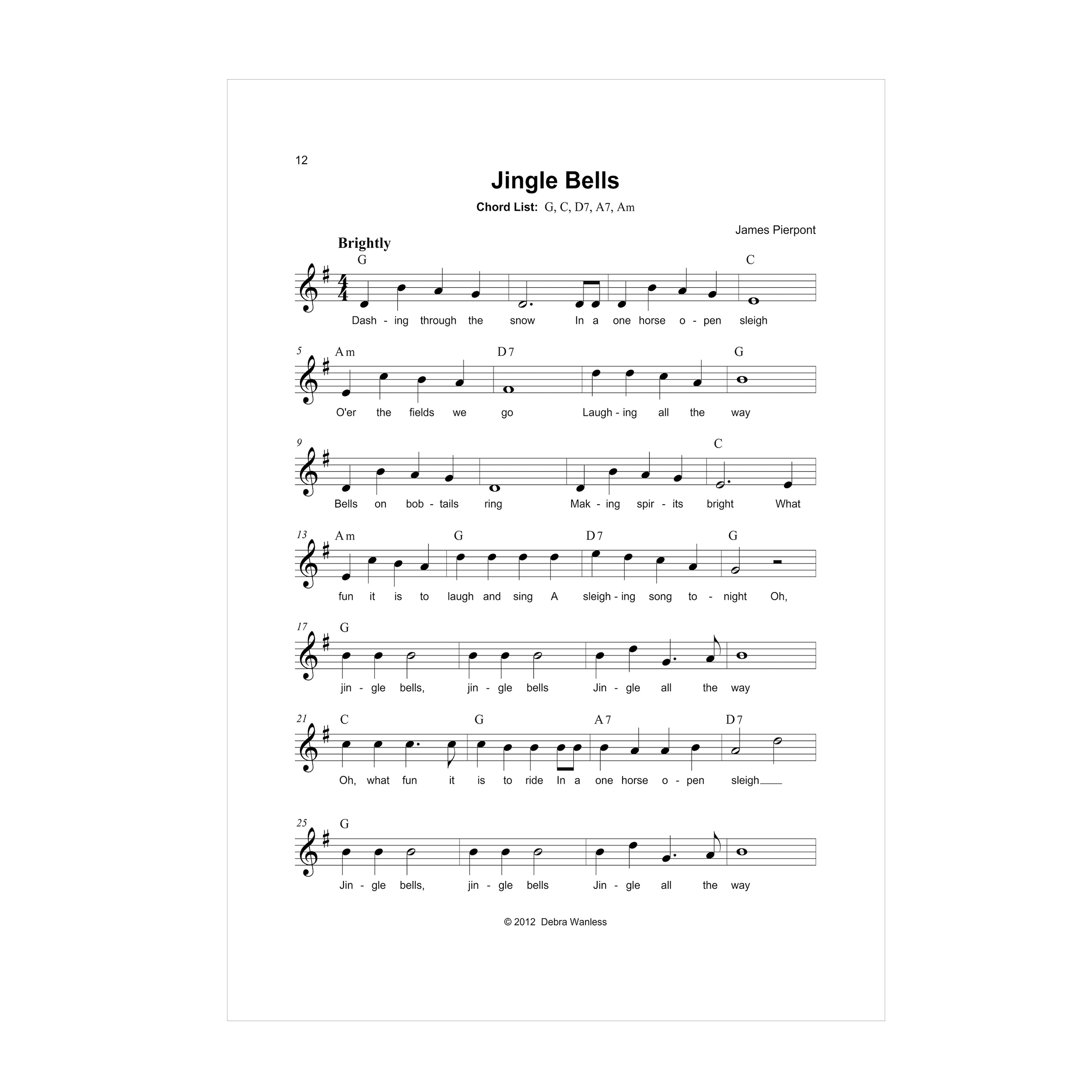 Debra Wanless - 26 Christmas Songs Easy Fake Piano