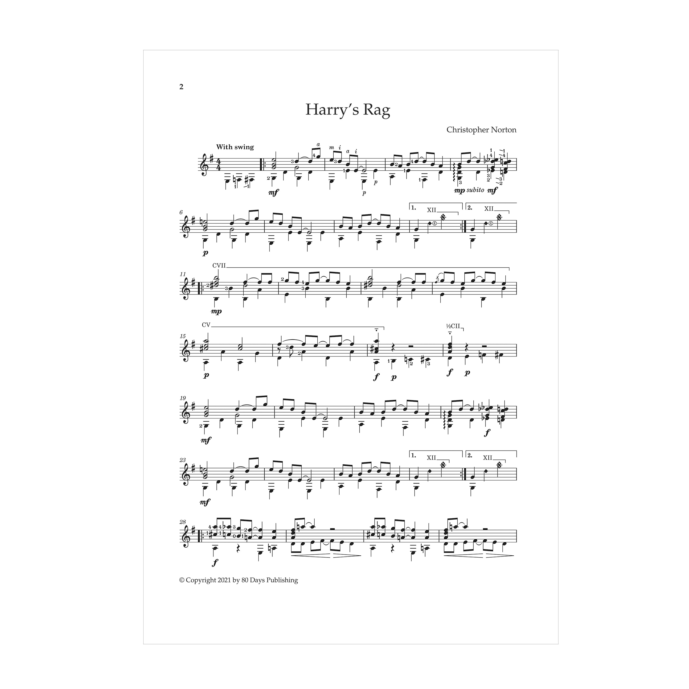 Christopher Norton - Two pieces for solo guitar