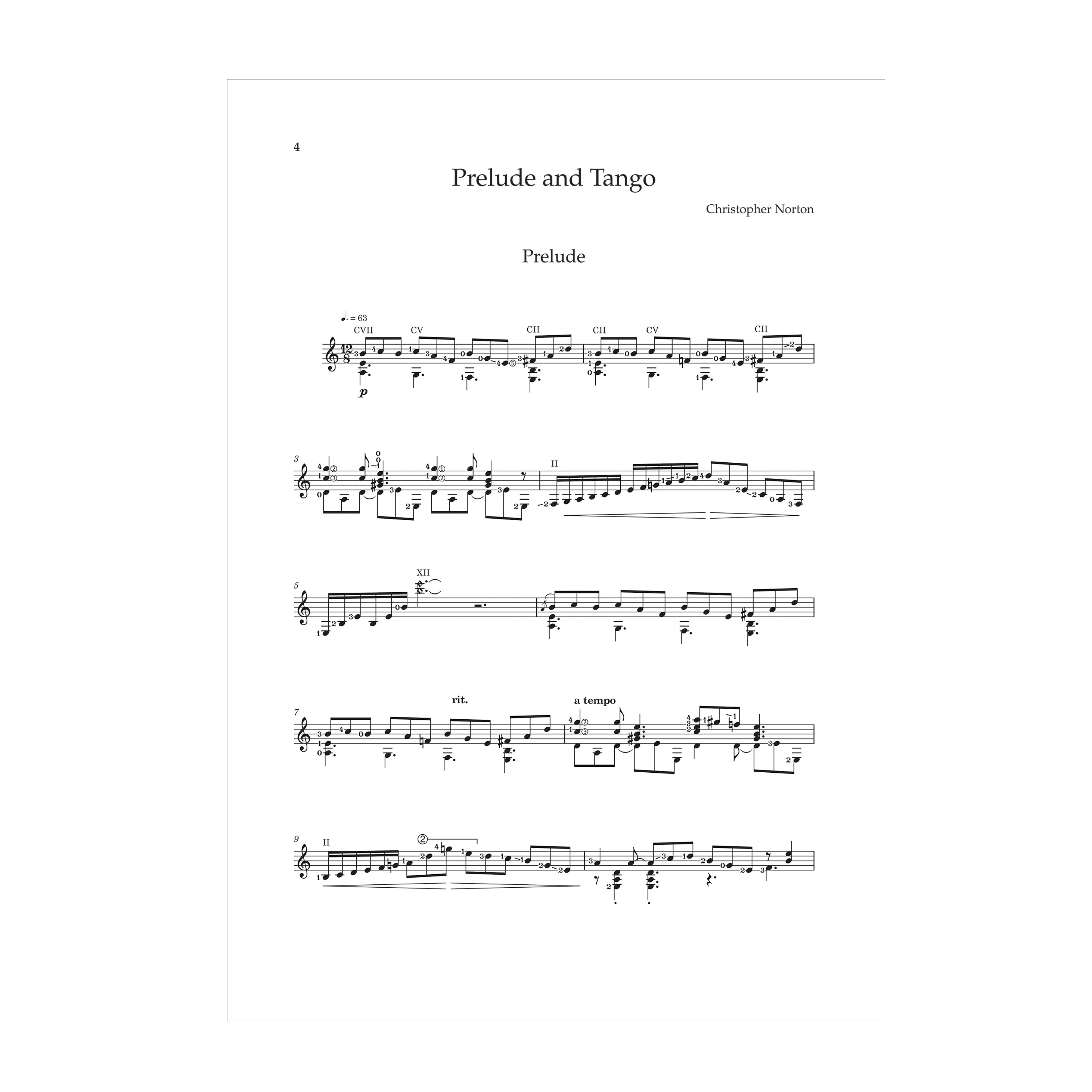 Christopher Norton - Two pieces for solo guitar