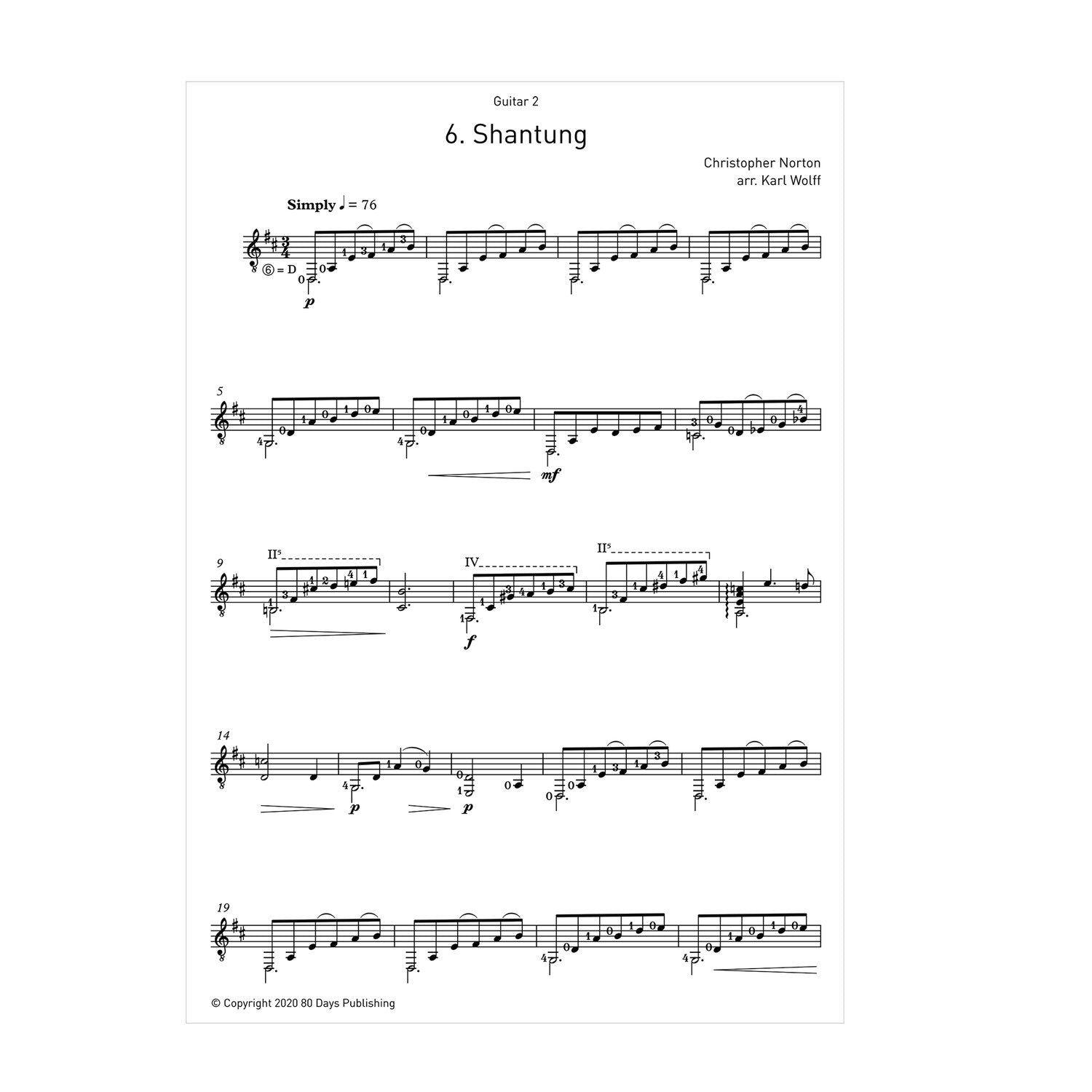 Christopher Norton Connections for guitar duo