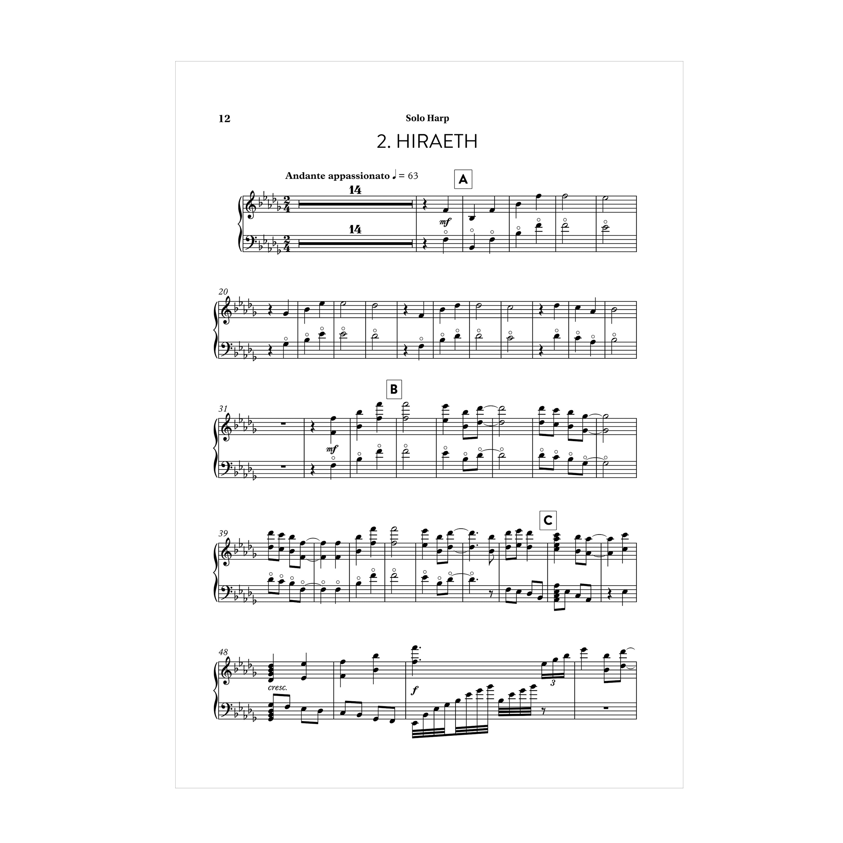 Catrin Finch - Celtic Concerto Solo Harp Part DOWNLOAD