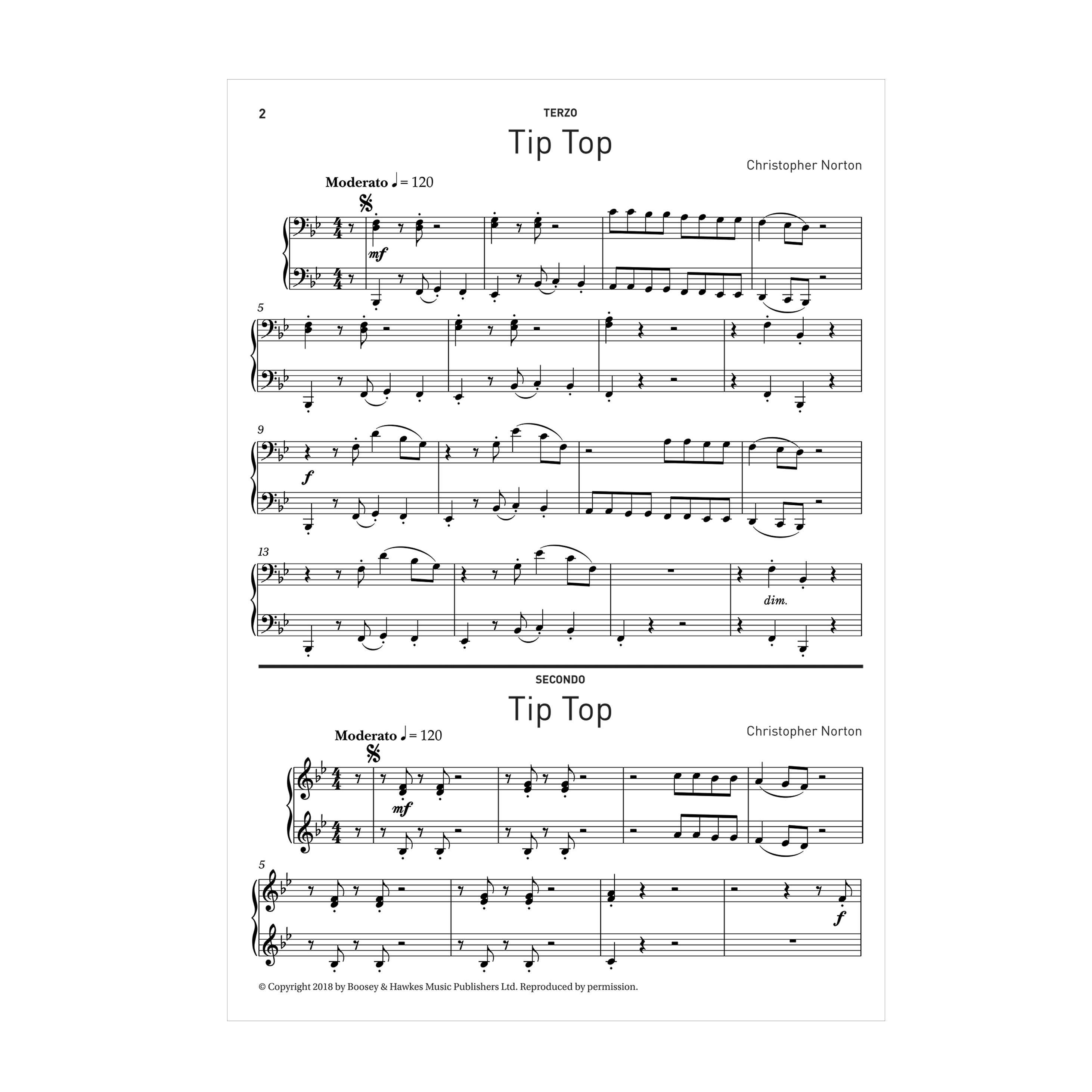 Christopher Norton - Tip Top for Piano 6 hands